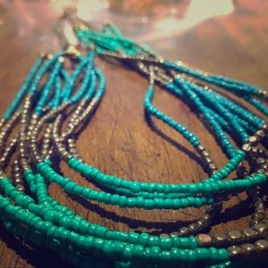 Multi colored beaded necklace